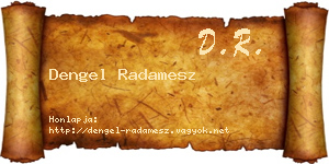Dengel Radamesz névjegykártya